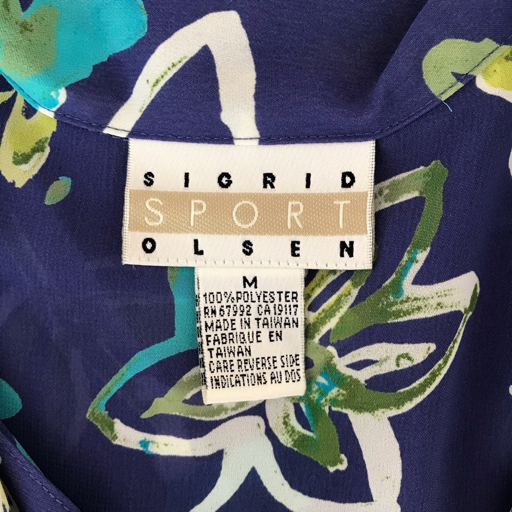 Sigrid Olson Sport Blue Floral 2 Piece Set Size M - Picture 9 of 10